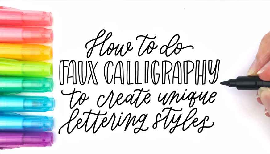 Faux Calligraphy for Kids